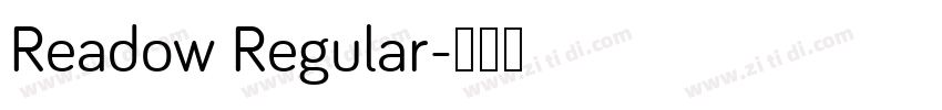 Readow Regular字体转换